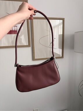 Calvin Klein Maroon Shoulder Bag with Slim Strap